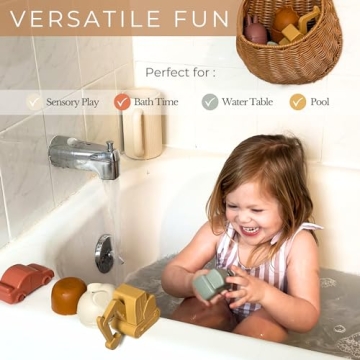 Brooklyn Neutral Bath Toys - Safe Fun for Toddlers