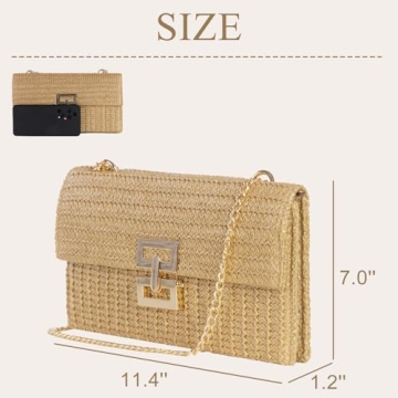 Chic Straw Clutch for Weddings and Summer Events
