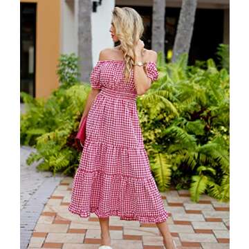 Stylish BTFBM Women Plaid Maxi Dress for Summer Fun
