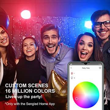 Sengled Smart Light Bulbs, Updated FFS Smart Bulb That Work With Alexa, Google, Smart Recessed Light Bulbs 65W Equivalent, 7.5W, Color Changing Light Bulb, 2.4GHz WiFi Only, No Hub Required, 2 Pack