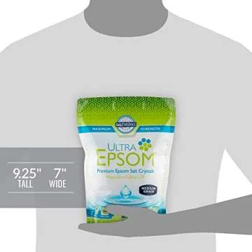SaltWorks Ultra Epsom Premium Bath Salt, Medium Grain, 2 Pound Bag