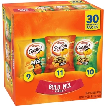 Goldfish Bold Mix Variety Snack Crackers 30 Ct