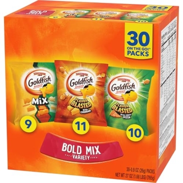 Goldfish Bold Mix Variety Snack Crackers 30 Ct