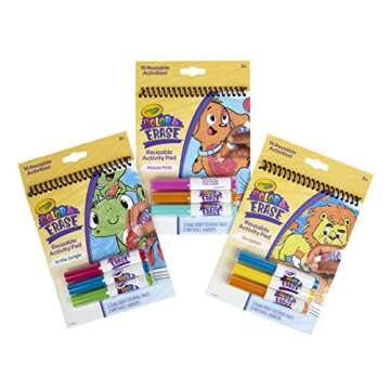 Crayola Color & Erase Coloring Book Set - Safari, Jungle, Pets (3 Pack), Toddler Coloring Activity, for Toddlers & Kids, Toys