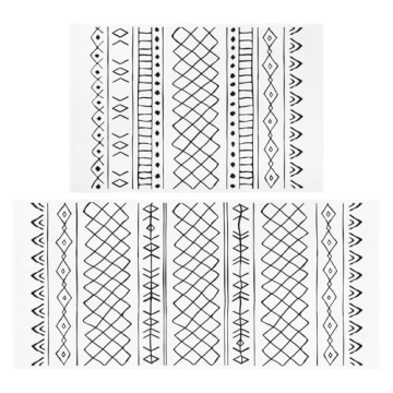 Topotdor Boho Area Rug Set of 2,Ultra Soft Low Pile Washable Rugs Perfect Bedroom Living Room Bathro...