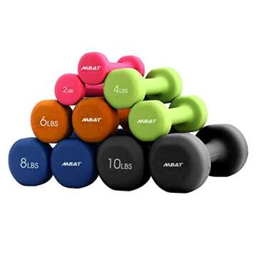 MBAT Fitness Neoprene Dumbbells for Home Exercise