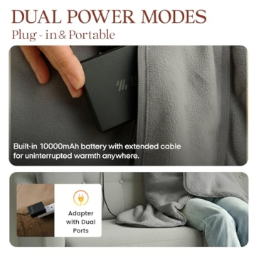 ZonLi Heated Blanket Portable Battery Operated for Comfort