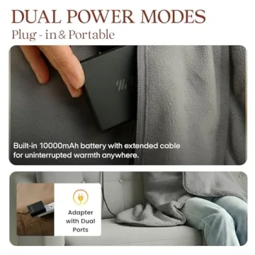 ZonLi Heated Blanket Portable Battery Operated for Comfort