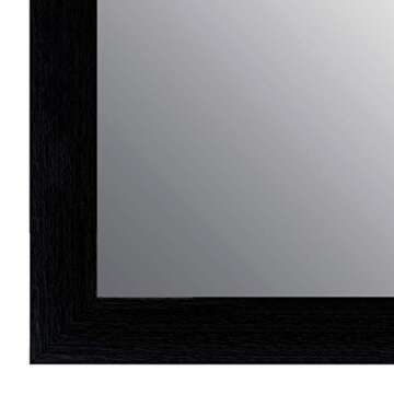 Everly Hart Collection 17.5" x 58" Framed Black Floor Free Standing Mirror with Easel