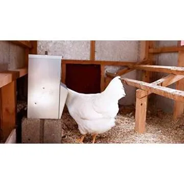 RentACoop Metal Trough Feeder - 10lb Capacity, Rainproof