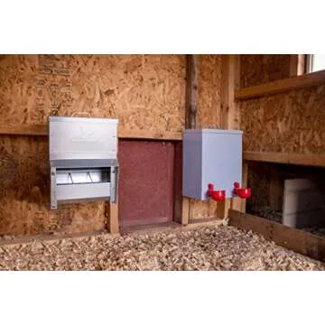 RentACoop Metal Trough Feeder - 10lb Capacity, Rainproof