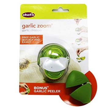Chef'n 102-752-011 GarlicZoom Garlic Chopper, Small Peeler (Large), Arugula