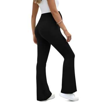 Maternity Flare Leggings Over The Belly - Buttery Soft Pregnancy Bell Bottom Pants with 28"/30"/32"/...