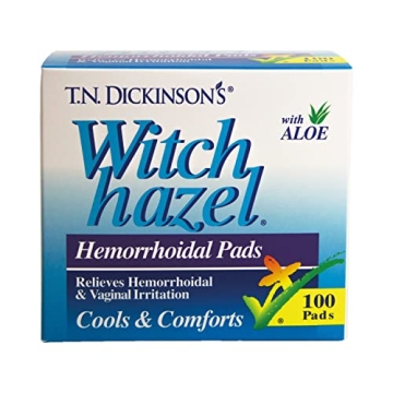 T.N. Dickinson's Hemorrhoidal Pads with Natural Witch Hazel & Aloe, 100 Count