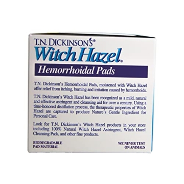 T.N. Dickinson's Hemorrhoidal Pads - 100 Count of Relief