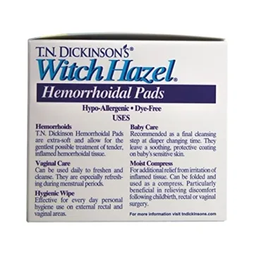 T.N. Dickinson's Hemorrhoidal Pads - 100 Count of Relief