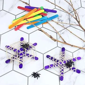 Bright 4.5 Inch Colored Craft Sticks for All Creative Projects