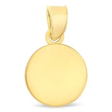 Ioka 14K Yellow Gold Angel Religious Charm Pendant with 0.5mm Box Chain Necklace - 18"