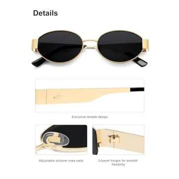 SOJOS Retro Oval Sunglasses UV400 Classic Shades for All