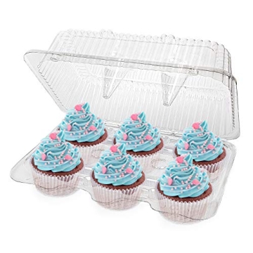Stock Your Home 40-Count 6-Compartment Plastic Cupcake Containers