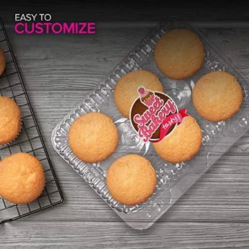 12-Pack Clear Disposable Cupcake Containers - BPA Free