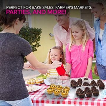 12-Pack Clear Disposable Cupcake Containers - BPA Free