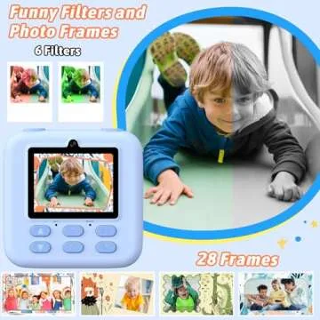 Upgrade Kids Camera Instant Print with 1080P HD