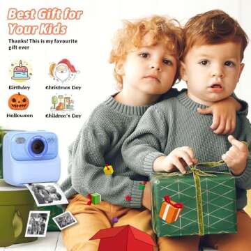 Upgrade Kids Camera Instant Print with 1080P HD
