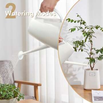 Watering Can for Indoor Outdoor Plants, Modern Small Watering Cans with Removable Nozzle, Long Spout...