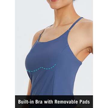 BALEAF Women's Tennis Workout Dress with Built-in Bra