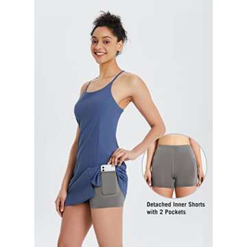 BALEAF Women's Tennis Workout Dress with Built-in Bra
