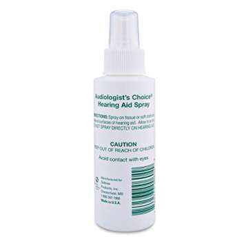 Audiologist's Choice Hearing Aid Cleaner (4 oz Spray) - Cleans Your Hearing Aids - Includes Liberty ...