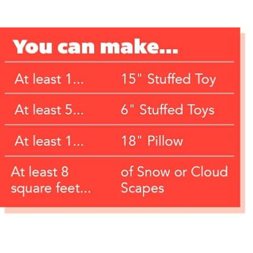 Fairfield The Original Poly-Fil, Premium Polyester Fiber Fill, Soft Pillow Stuffing, Stuffing for Stuffed Animals, Toys, Cloud Decorations, and More, Machine-Washable Poly-Fil Fiber Fill, 16-ounce Bag