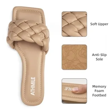 ATHMILE Women’s Braided Sandals - Stylish Summer Footwear