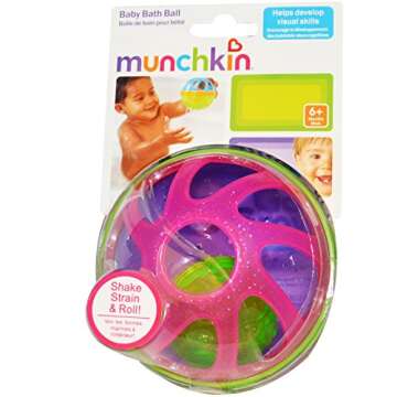 Munchkin® Shake’n Strain Baby Bath Ball Bath Toy, Colors May Vary