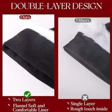 Lainlight Long Santa Hats for Adult Unisex Plush Deluxe Christmas Hat Winter Christmas Costume for Festive Holiday Party Supplies Black