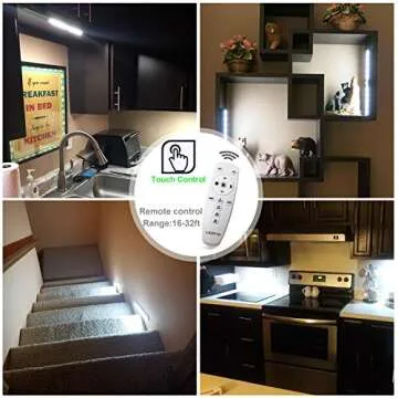 LDOPTO Wireless Under Cabinet Lights - Rechargeable & Remote