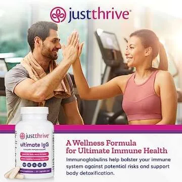 Just Thrive - Ultimate IgG - Complete Immune Support Supplement - Detox Formula, 120 Vegetable Capsules