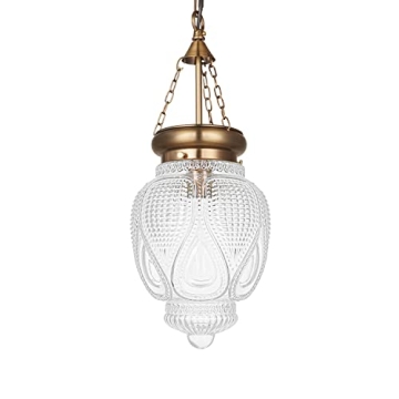 Charming Brass Gold Glass Pendant Light for Any Space