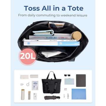 Stylish Foldable Tote Bag for Women - BAGSMART