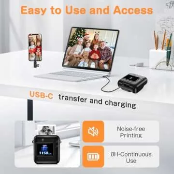 Kids Camera Instant Print, Dual-Lens 48MP Digital Camera for Christmas Birthday Gifts, 1080P Selfie Instant Cameras for Kids with 32GB Card, Instant Print Digital Camera for Girls Boys-Black