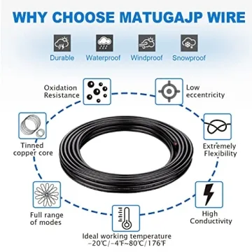 Matugajp 18AWG 6 Wire Cable - 100ft Extension with Tinned Copper
