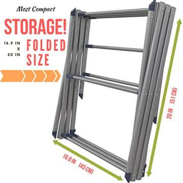 Clothes Drying Rack - Drying Rack - Laundry Drying Rack - Laundry Hanger - Baby Clothes Drying Rack - Folding Drying Rack - Portable Drying Rack - Accordion Drying Rack - Expandable Drying Rack