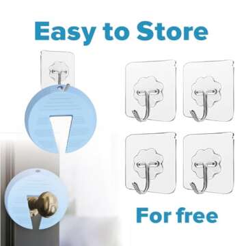 Neobay Door Pinch Guard and Stopper, Durable Silicone Finger Pinch Guard, Prevents Injuries, Slamming Doors, Kids Safety, 2 Packs Blue Upgraded