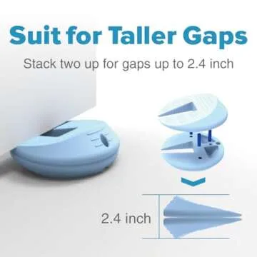 Neobay Door Pinch Guard and Stopper, Durable Silicone Finger Pinch Guard, Prevents Injuries, Slamming Doors, Kids Safety, 2 Packs Blue Upgraded