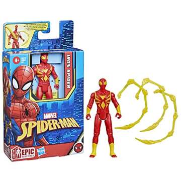 Marvel Epic Hero Series Iron Spider Action Figure, 4-Inch, With Accessory, Marvel Action Figures for Kids Ages 4 and Up