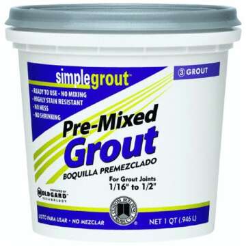 Custom CUSTOM-PMG381QT-1, Bright White PMG381QT 1-Quart Simple Premium Grout, 32 Fl Oz