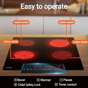 AMZCHEF Electric 30 Inch Induction Cooktop with Boost