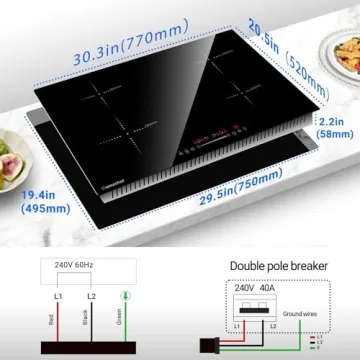 AMZCHEF Electric 30 Inch Induction Cooktop with Boost