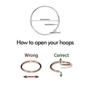 ESLALA 14K Gold Nose Ring Hoop Set for Women